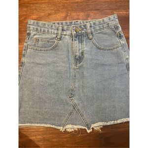 Wear jeans denim mini skirt size small